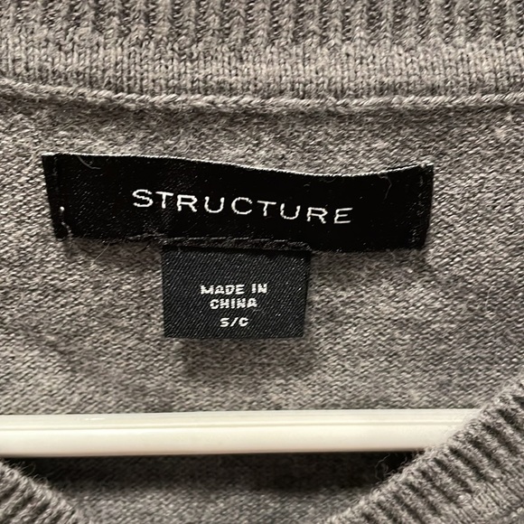 Structure men’s sweater vest argyle size small black and gray💼 - Picture 2 of 4